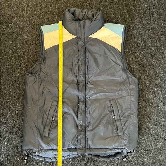 Vintage 1970s Retro Reversible Men’s Puffer Vest. Navy Size L. - Picture 9 of 11